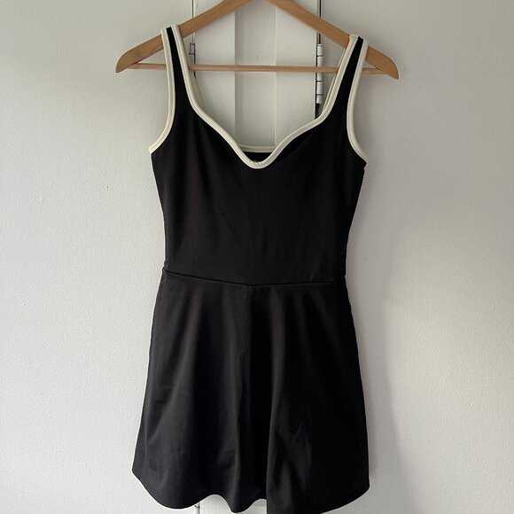 Reformation EcoMove Activewear Dress Skort - Black/White - Size S - Picture 1 of 5